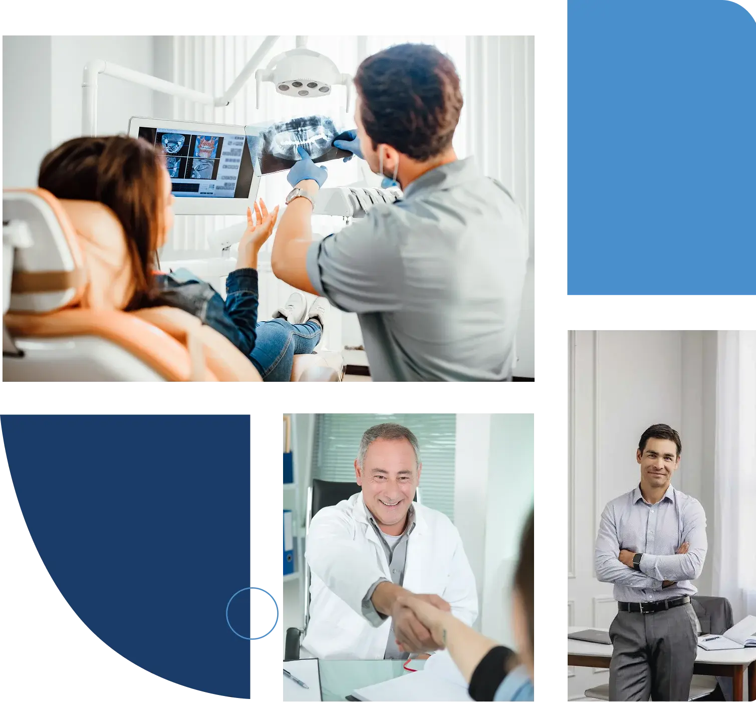 Dental professionals and practice leaders collaborating within an ADSO member Dental Support Organization